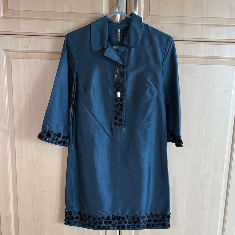 Mac & Jac Blue Silk Dress
